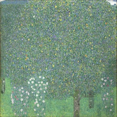 Rosenbüsche unter den Bäumen von Gustav Klimt